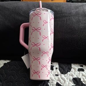 Pink Bow Patterned Tumbler